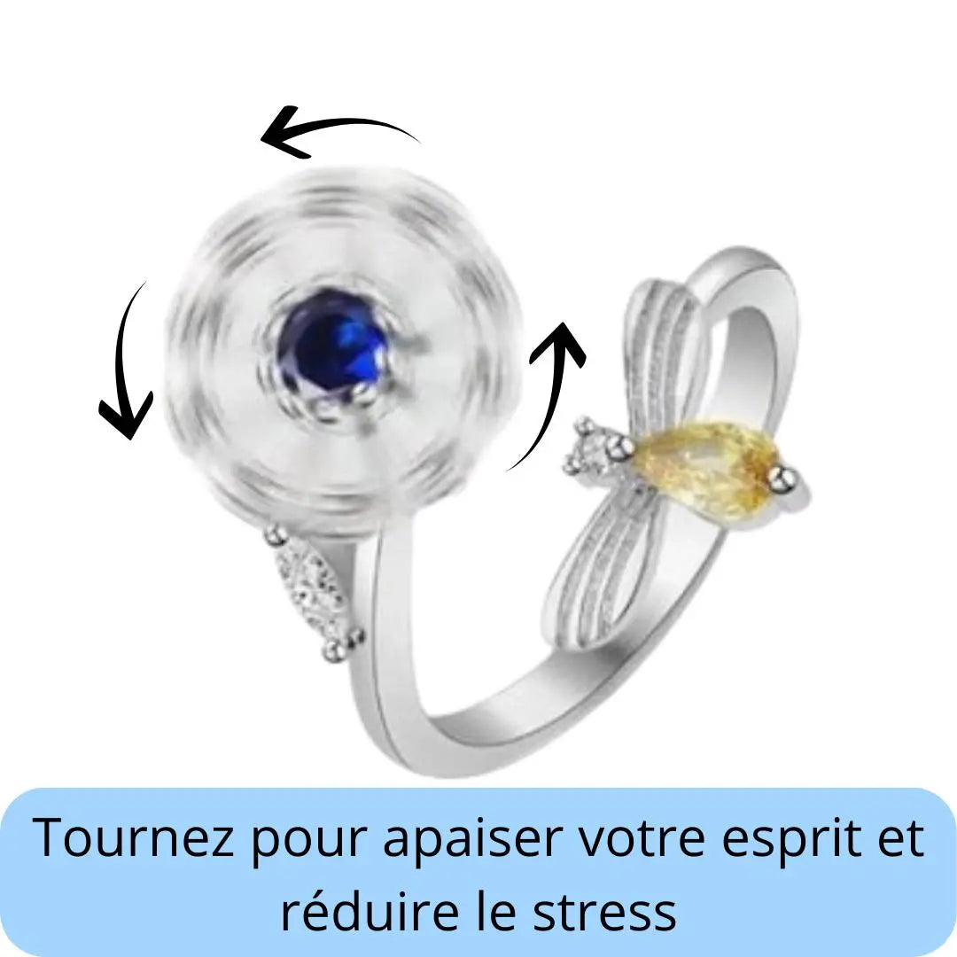 Bague Antistress BlueSun - Anneau Rotatif Relaxant